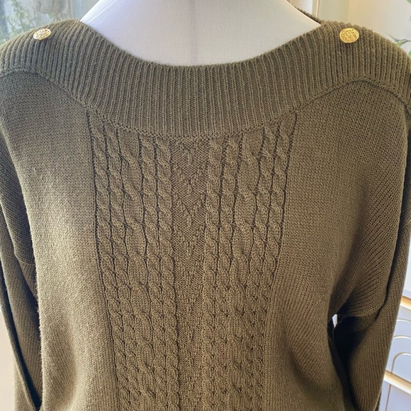 American Rag Vintage Sweater Dress Army Green, Size L, NWT - Picture 5 of 6